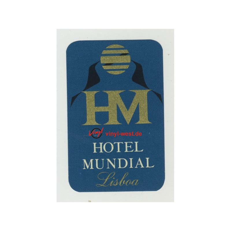 Hotel Mundial Lisboa / Portugal (Vintage Luggage Label)