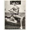 Seductive Nude Brunette With Bob / Legs - Pin-Up (Vintage Photo ~1950s)