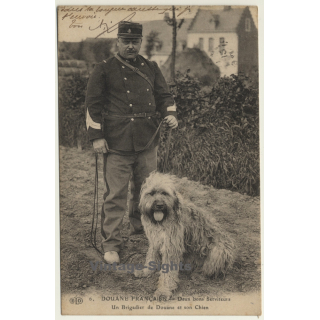 Douane Francaise / Un Brigadier De Douane Et Son Chien (Vintage PC 1911)