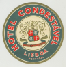 Hotel Condestável Lisboa / Portugal (Vintage Luggage Label)