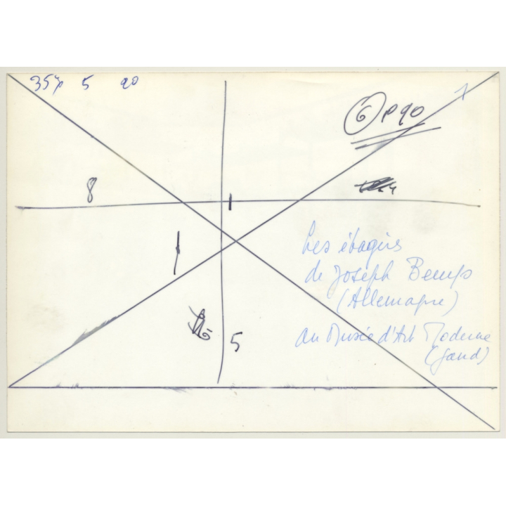 Musée D'Art Moderne / Gent: Joseph Beuys ' Wirtschaftswerte ' (Vintage Press Photo 1980)