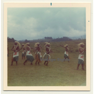 Congo: Native Dance Performance *2 / Visit King Baudouin & Queen Fabiola (Vintage Photo 1970)