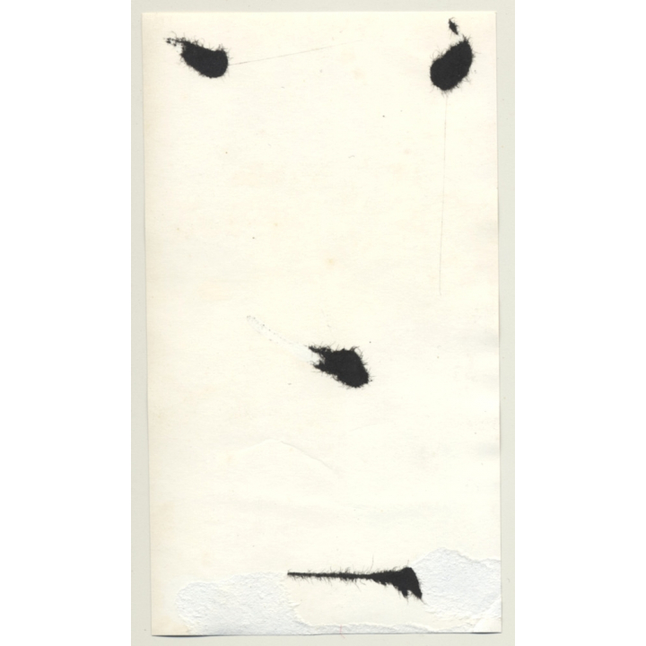 Natural Pretty Brunette Nude In Wicker Chair *6 / Toes (Vintage Photo Germany ~ 1960s)