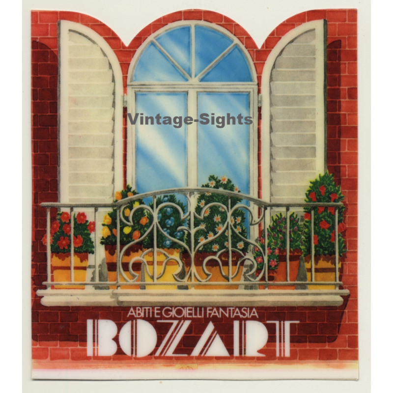 Bozart - Abiti E Gioielli Fantasia / Italian Fashion Label (Vintage Sticker 1970s/1980s)