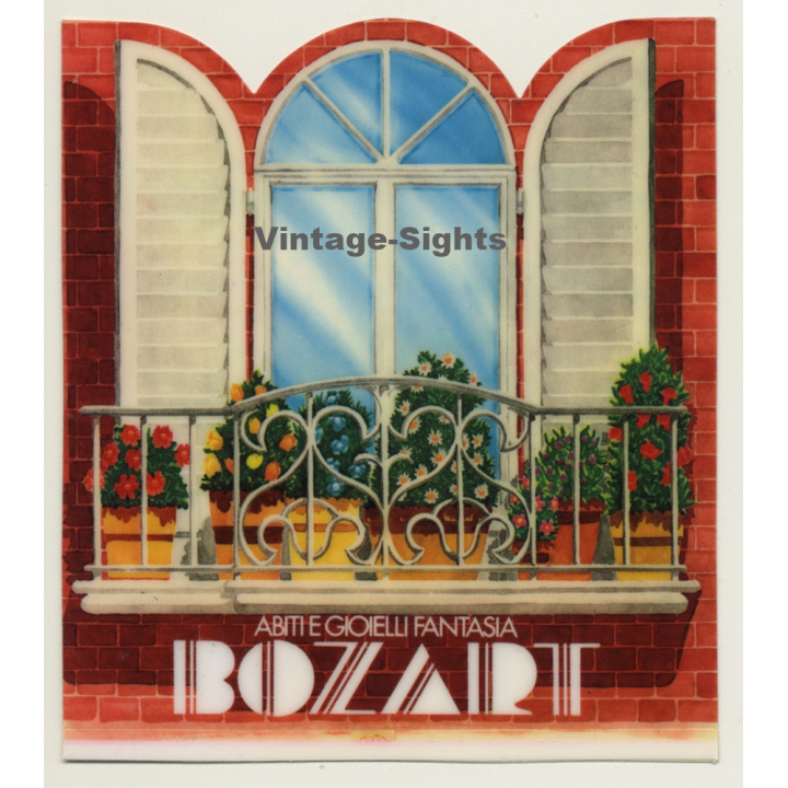 Bozart - Abiti E Gioielli Fantasia / Italian Fashion Label (Vintage Sticker 1970s/1980s)