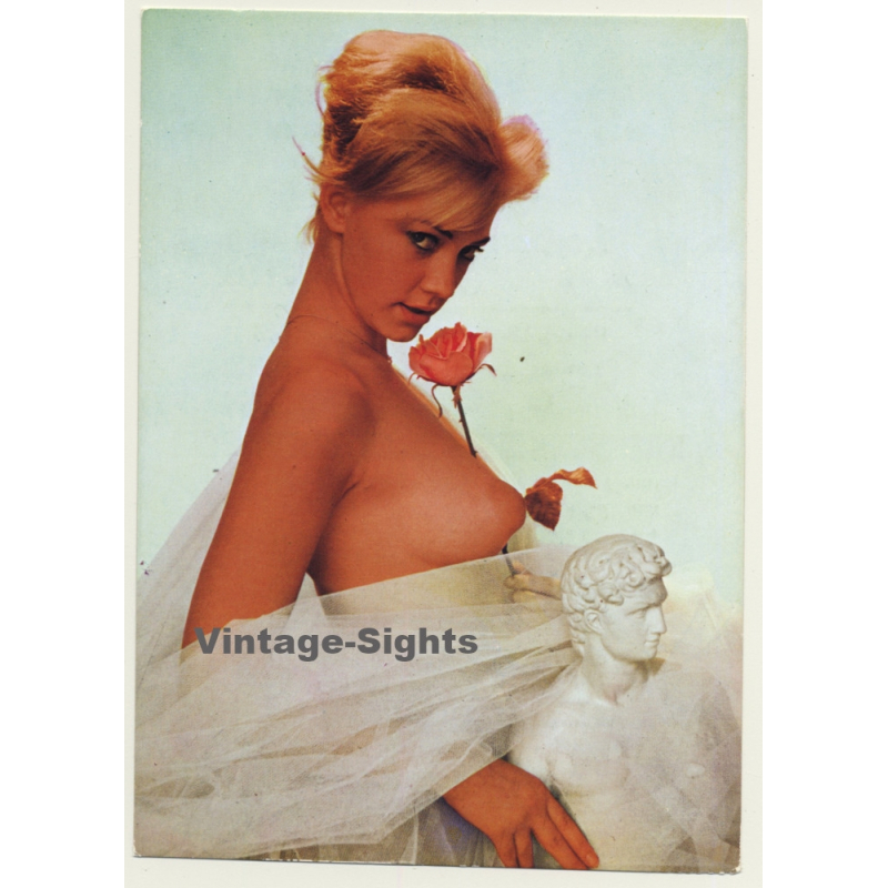 Nude Showgirl Xenia / Pin-Up Akt-Studio X (Vintage PC Berlin 1960s)