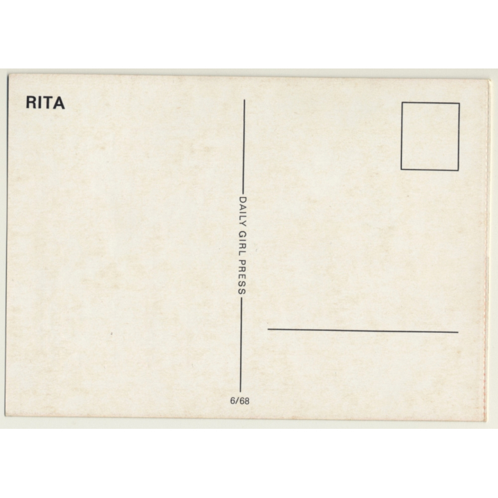 Nude Showgirl Rita / Pin-Up - Daily Girl Press (Vintage PC 1968)