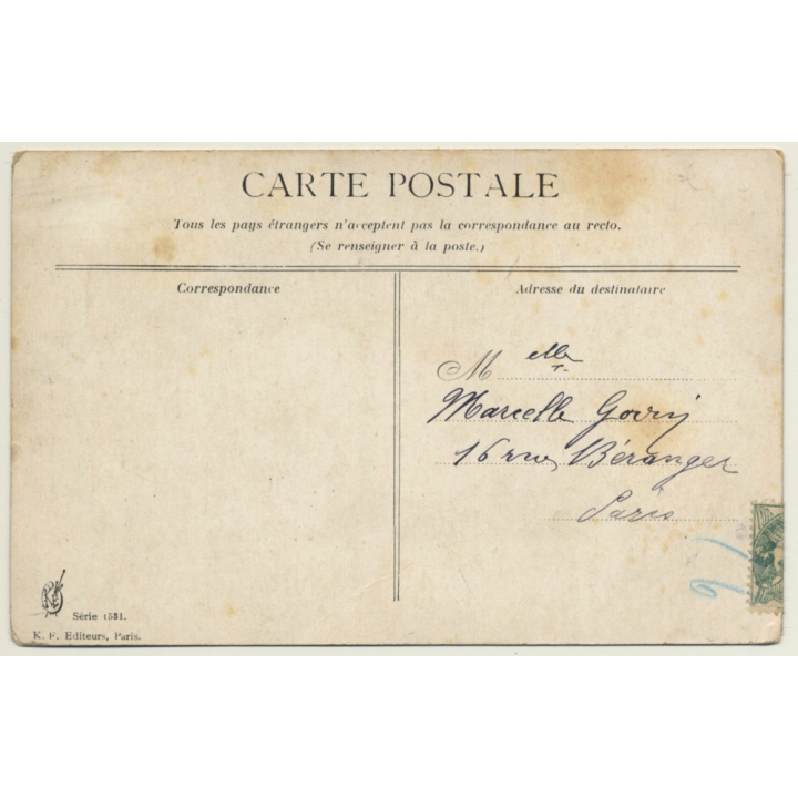 Rooster - Poultry / K.F. Editeurs Paris (Vintage Artist PC 1907)