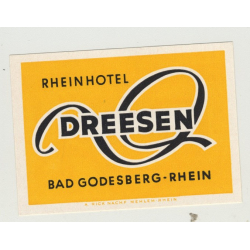 Rheinhotel Dreesen - Bad Godesberg / Germany (Vintage Luggage Label)