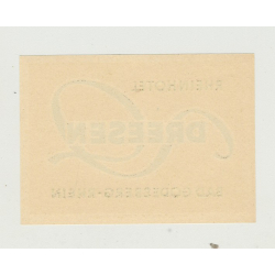 Rheinhotel Dreesen - Bad Godesberg / Germany (Vintage Luggage Label)