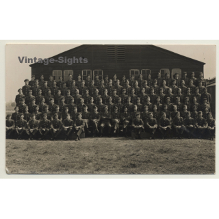 UK: Royal Air Force Troop In Front Of Barrack (Vintage Photo ~1920s/1930s)