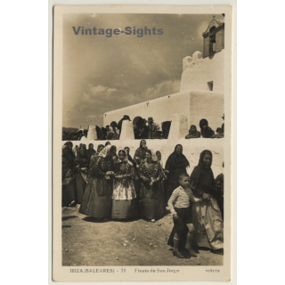 Ibiza / Baleareas: Fiesta De San Jorge - Traditional Costumes / Viñets 31 (Vintage RPPC ~1950s)