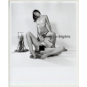 Photo Art: 2 Nude Females On Sheepskin / Lesbian INT (Vintage Photo Master B/W ~1970s)