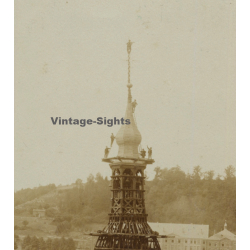 Belgium: Notre Dame De Dinant - Restoration Of Steeple  (Vintage RPPC 1920s/1930s)