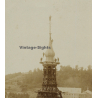 Belgium: Notre Dame De Dinant - Restoration Of Steeple  (Vintage RPPC 1920s/1930s)