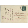 H. Ross: Pretty Girl W. Sledge / New Year's Greetings (Vintage Hand Tinted RPPC 1927)