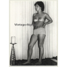 Topless Brunette With Tan Lines / Panties - Small Boobs (Vintage Photo GDR 1980s)