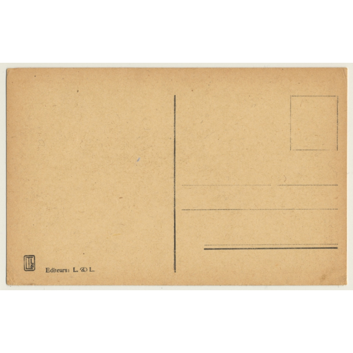 Lehnert & Landrock N° 122: Bedouine WIth Baby / Headdress (Vintage PC ~ 1920s)