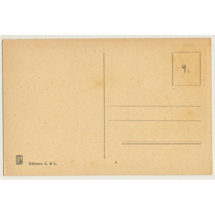 Lehnert & Landrock N° 186: La Jeune Mère / Bedouin Woman & Baby (Vintage PC ~ 1920s)