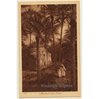 Lehnert & Landrock N° 142: Marabout Dans L'Oasis / Bedouins (Vintage PC ~ 1920s)