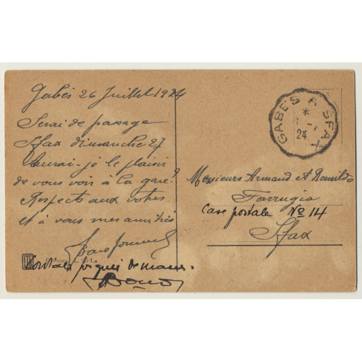 Lehnert & Landrock N° 169: Campement De Nomades / Bedouins (Vintage PC 1924)