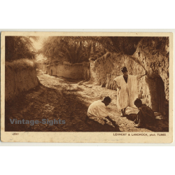 Lehnert & Landrock N° 2561: Paysages D'Orient - Dans L'Oasis / Berber (Vintage PC ~1920s)