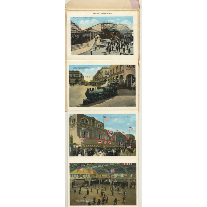 Venice / California: Souvenir Folder / Swim Fashion (Vintage PC - 16 Images 1923)