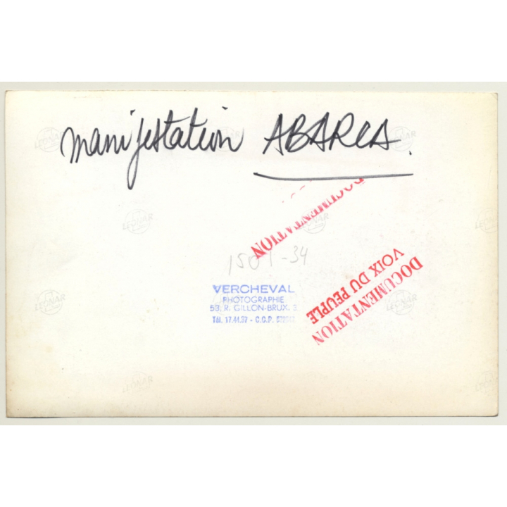 Bruxelles / Belgium: Anti Franco Student Demonstrations *2 (Vintage Press Photo ~1960s)