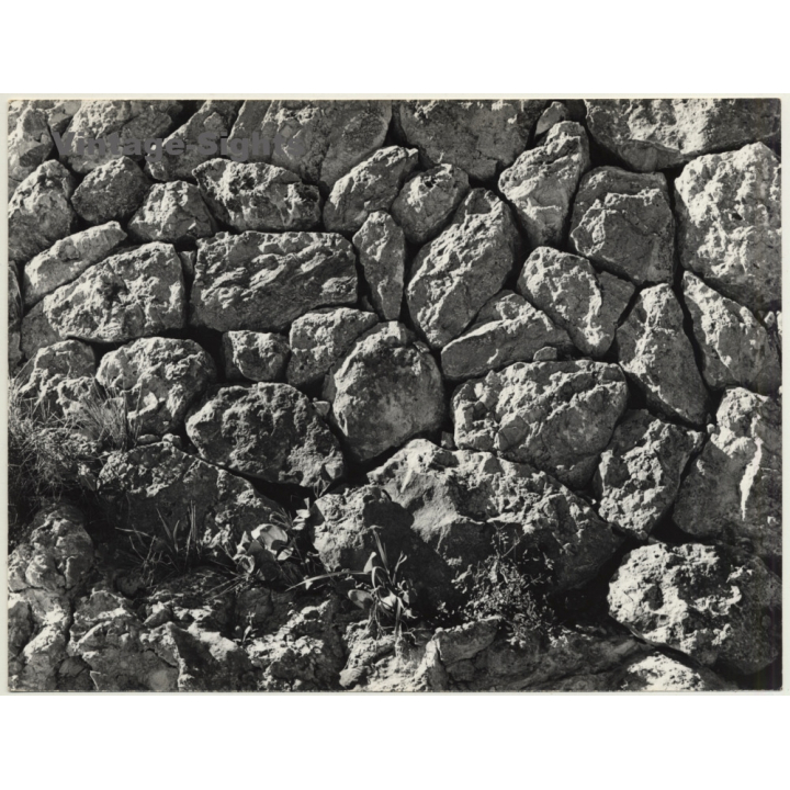 Mallorca / Casa Planas: Pedra En Sec / Dry Stone Wall (Vintage Photo  ~1960s)