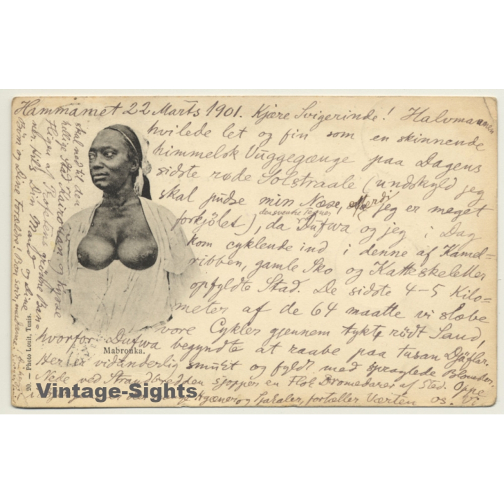 Tunisia: Topless Mabrouka Female / Risqué - Ethnic (Vintage PC 1901)