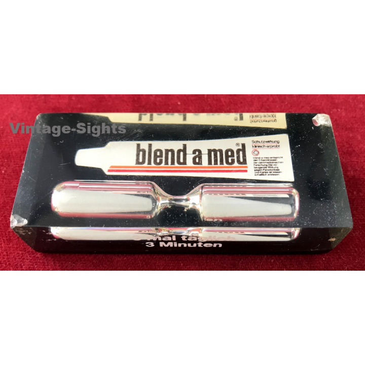 Blend-A-Med Zahnpasta / Toothpaste (Vintage Advertisement Hourglass ~1970s/1980s)