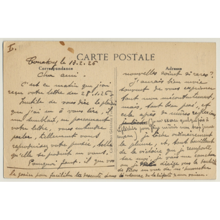 Collection Fortier: Afrique Occidentale - Jeune Agni / Semi Nude - Ethnic (Vintage PC 1926)