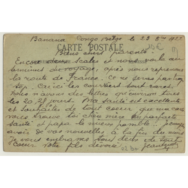 Collection Fortier: Afrique Occidentale - Jeune Agni *3 / Semi Nude - Ethnic (Vintage PC 1922)