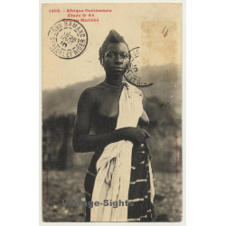 Collection Fortier: Afrique Occidentale - Femme Malinké / Semi Nude - Ethnic (Vintage PC 1910)