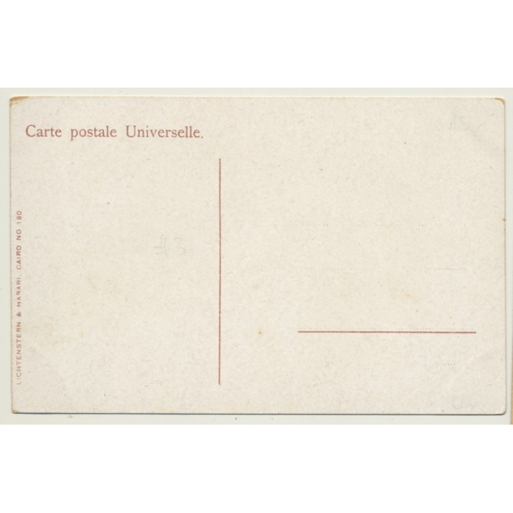 Maghreb: Fille Arabe - Tambourine / Semi Nude - Ethnic (Vintage PC ~1910s/1920s)