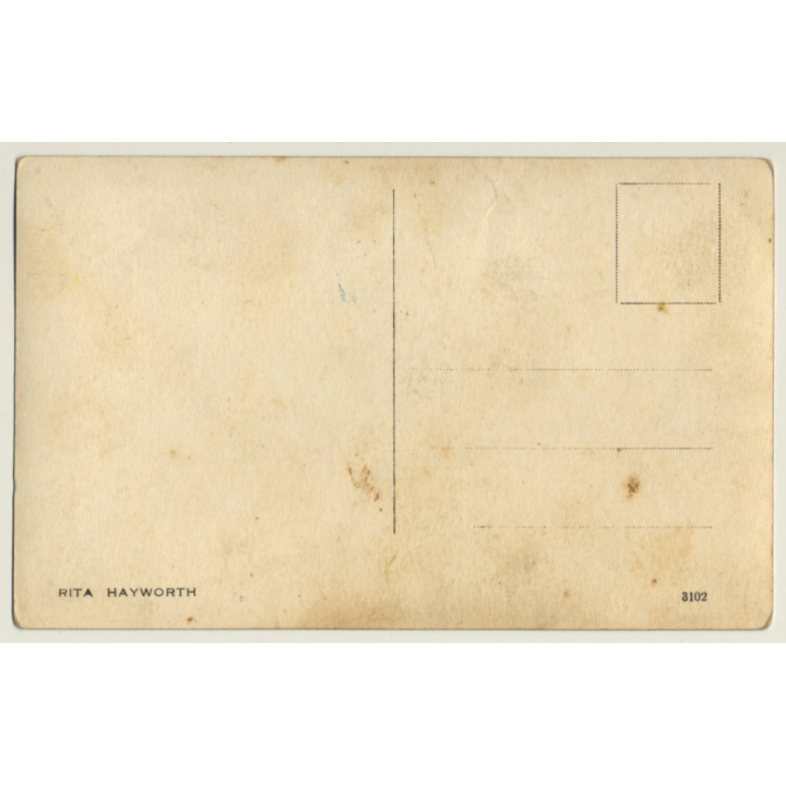 Rita Hayworth Wrapped In Fabric / Actress - Hollywood (Vintage RPPC ~ 1940s)