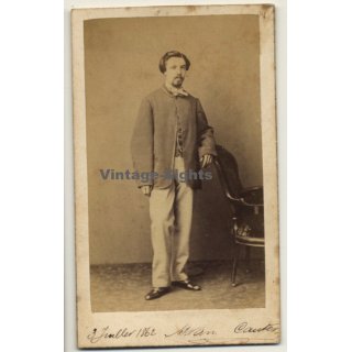 Ch. Billotte / Bruxelles: Portrait Of M. Van Cauter (Vintage Carte De Visite / CDV 1862)