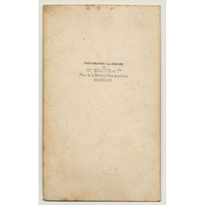 Ch. Billotte / Bruxelles: Portrait Of M. Van Cauter (Vintage Carte De Visite / CDV 1862)