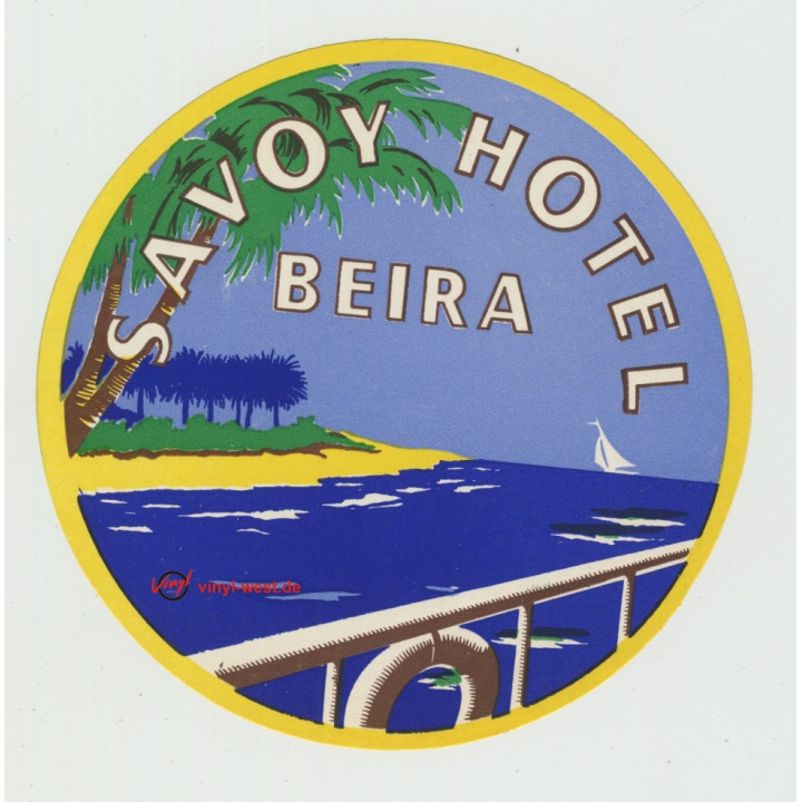 Savoy Hotel - Beira / Mozambique (Vintage Luggage Label)