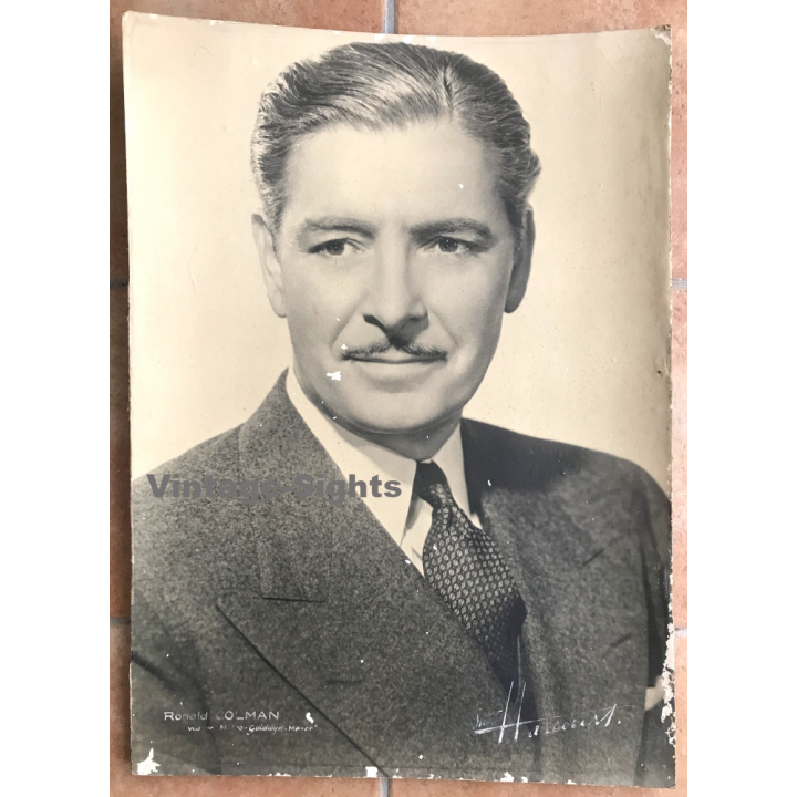 Studio Harcourt / Paris: Ronald Colman (Large Vintage Cinema Photo 1940s