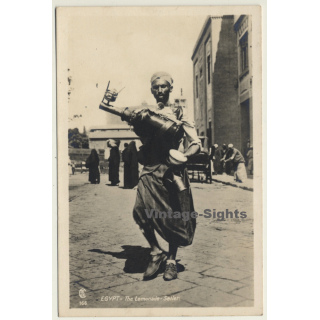 Lehnert & Landrock / Egypt: The Lemonade Seller (Vintage RPPC Ethnic ~1920s)