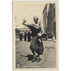 Lehnert & Landrock / Egypt: The Lemonade Seller (Vintage RPPC Ethnic ~1920s)
