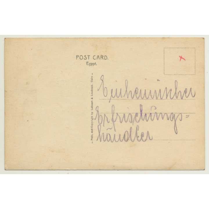 Lehnert & Landrock / Egypt: The Lemonade Seller (Vintage RPPC Ethnic ~1920s)