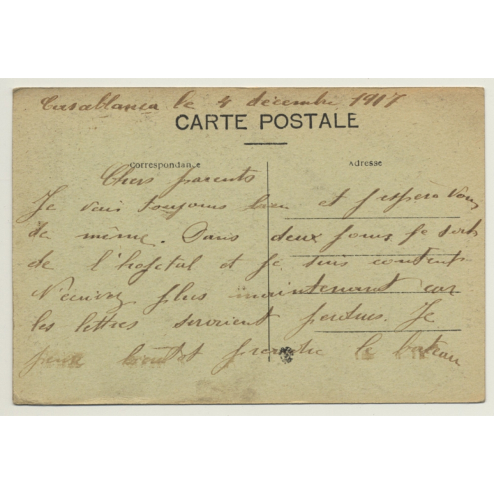 Morocco: Young Mother & Baby / Semi Nude - Ethnic (Vintage PC 1917)