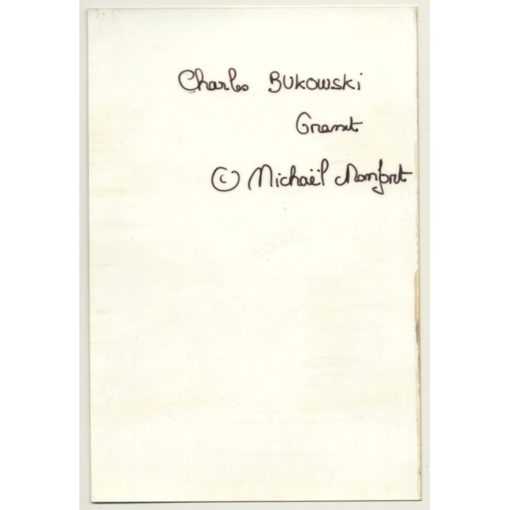 Michael Montfort / Grasset: Charles Bukowski *3 (Vintage Photo  ~1980s)