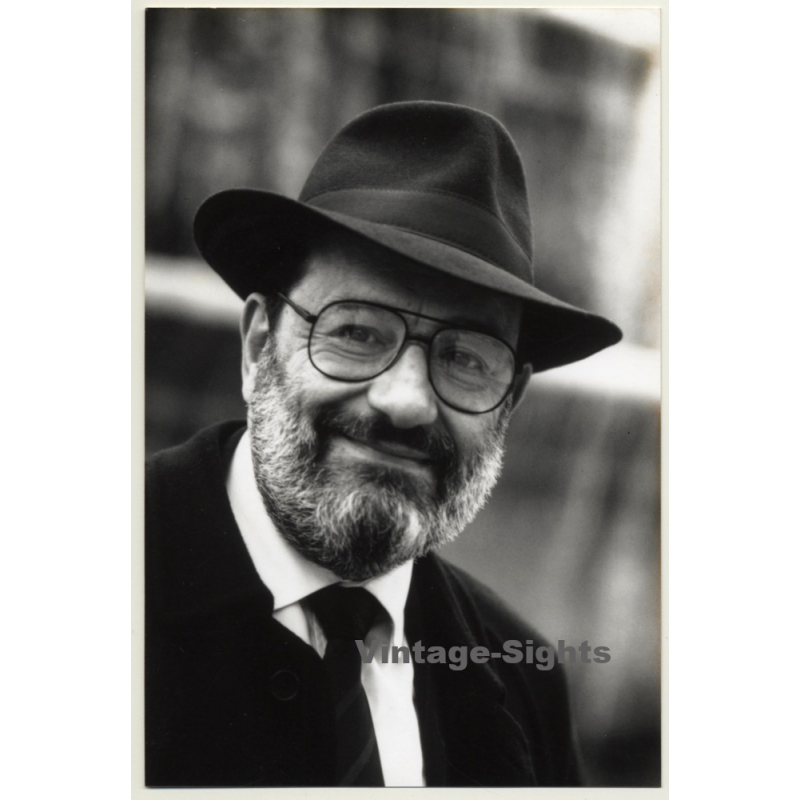 Anne Selders / Grasset: Umberto Ecco (Vintage Photo  ~1980s)