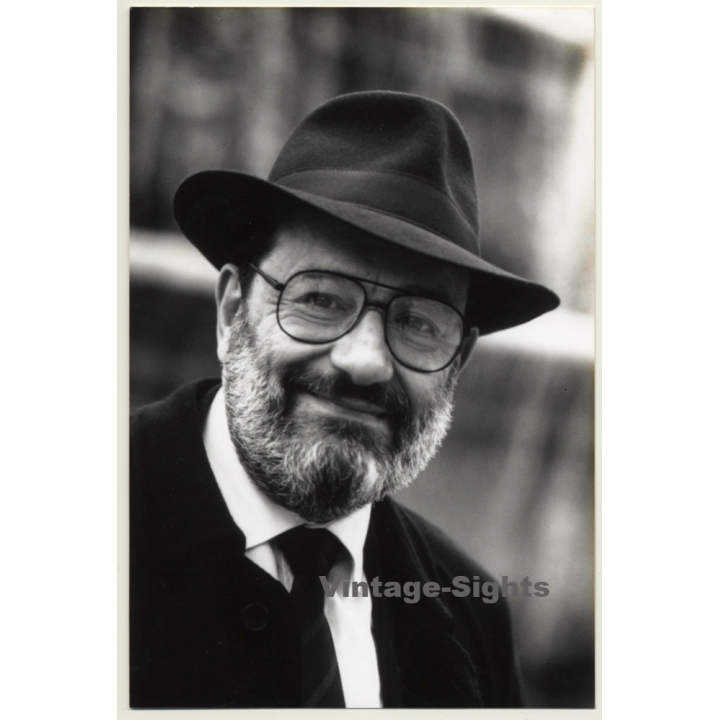 Anne Selders / Grasset: Umberto Ecco (Vintage Photo  ~1980s)
