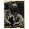 Marolles Flea Market / Brussels: Man Buys Record Player (Vintage Photo ~1950s/1960s)