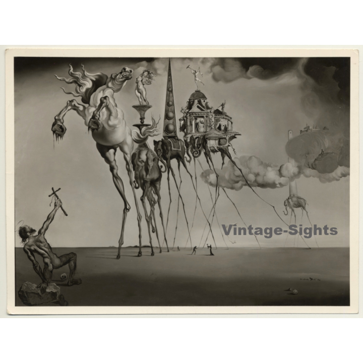 Salvador Dalí - The Temptation Of Saint Anthony (Vintage B/W Photo Paul Bijtebier ~1960s/1970s)