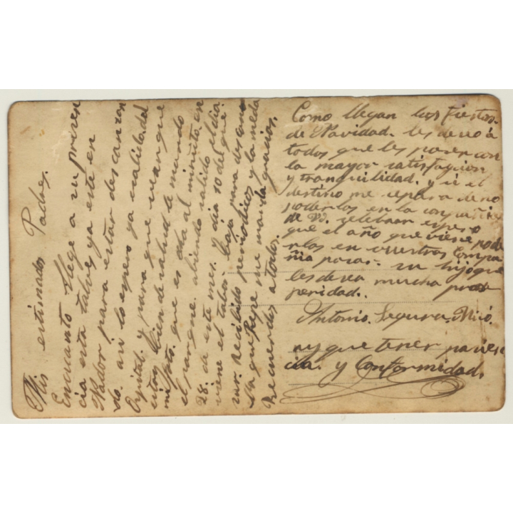 Spanish Soldier In Uniform / Moustache - Boots (Vintage RPPC ~1920s)